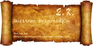 Quittner Krisztián névjegykártya